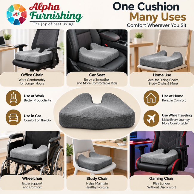 Sale Active Pro Large Memory Foam Seat Cushion for Long Sitting & Tailbone Support Sale Active Pro Large Memory Foam Seat Cushion for Long Sitting & Tailbone Support